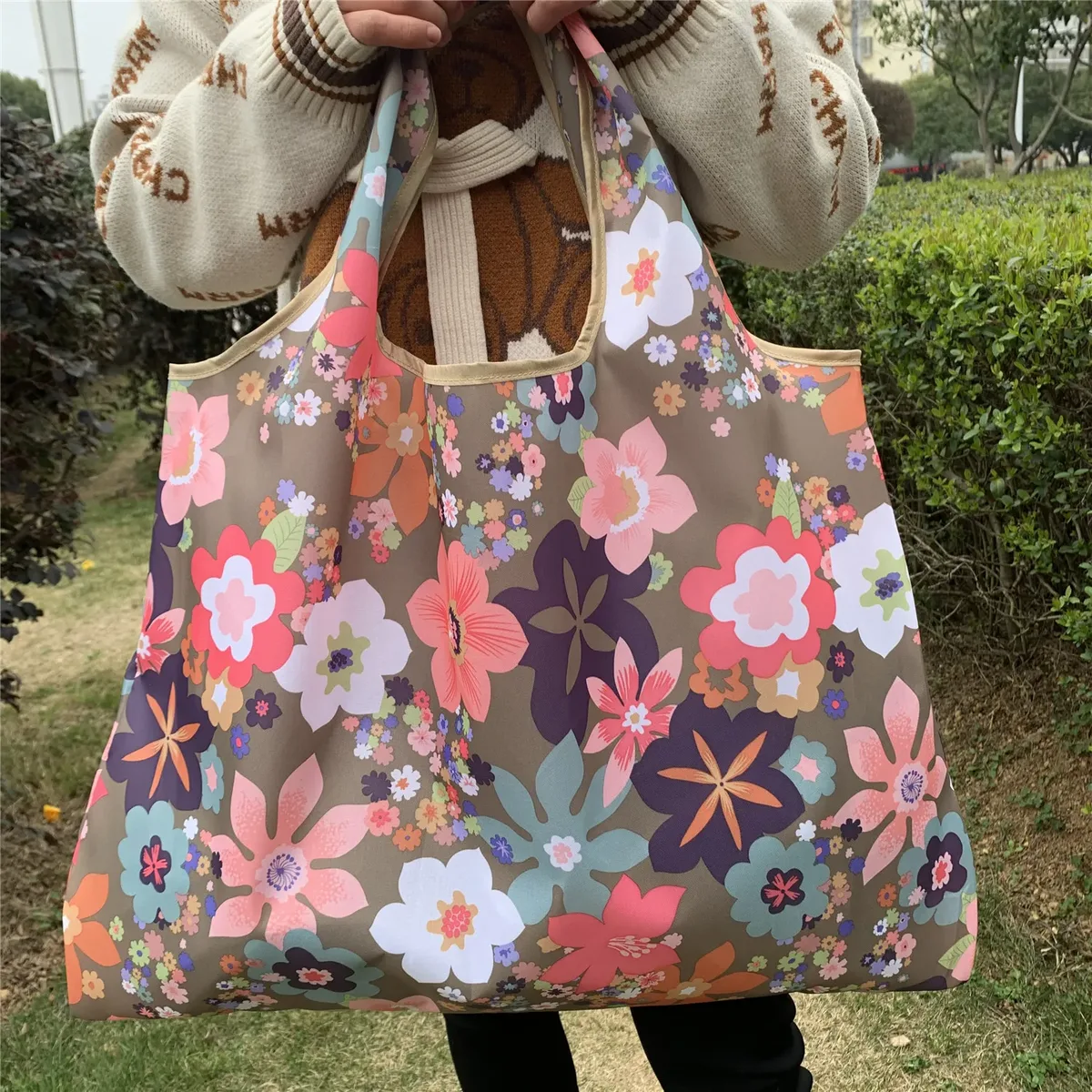 sac écologique pliable pour femmes, sac de courses ultra léger, sac fourre-tout écologique, sac fourre-tout pliable pour le quotidien des femmes