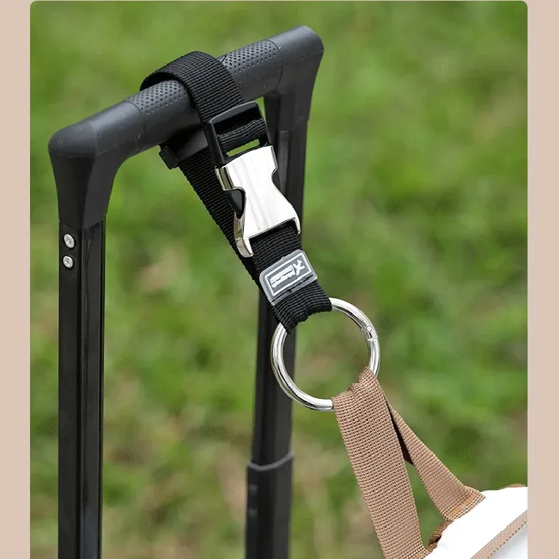 sangle de fixation multifonctionnelle pour bagages de voyage, sangle externe pour sac à dos, sangle portable en métal, ceinture de bagage réglable en nylon durable