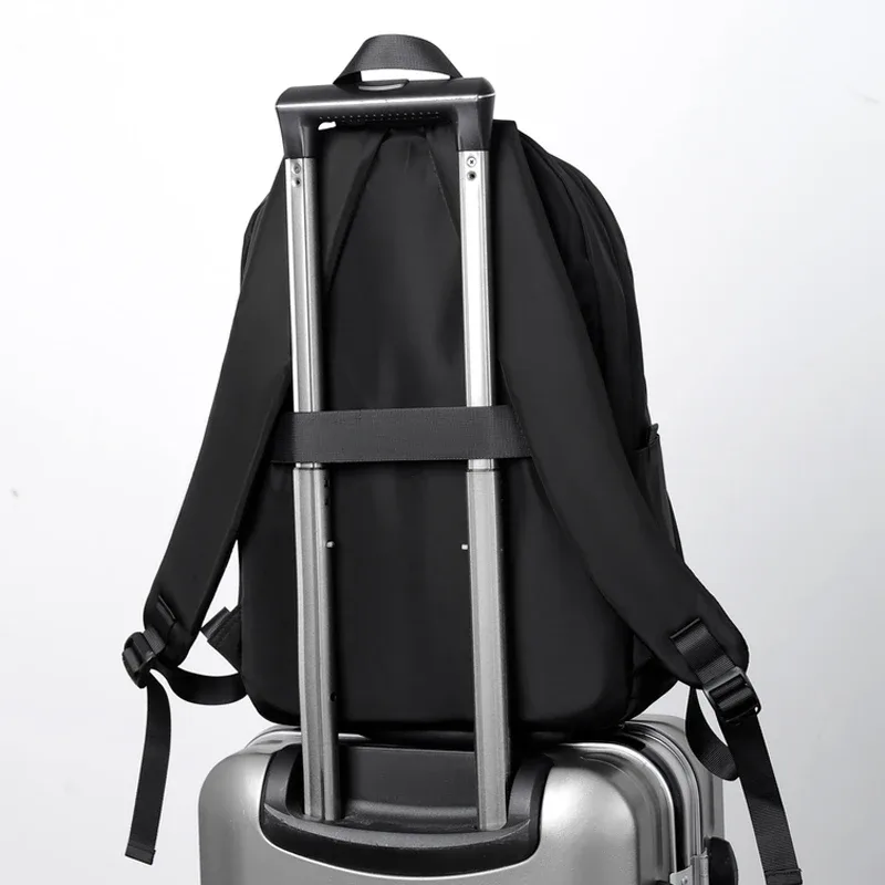 sac à dos d'affaires décontracté pour hommes, sac d'ordinateur de grande capacité, tissu imperméable, adapté au déplacement quotidien, à l'école et aux voyages