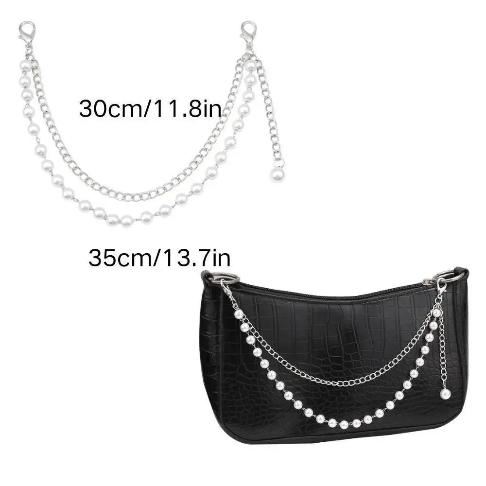 y2k – sangle en chaîne de perles en métal pour sacs, chaîne de sac multicouche pour sac à main, poignées de bricolage, pendentif étoile, sac à bandoulière, accessoires de chaîne