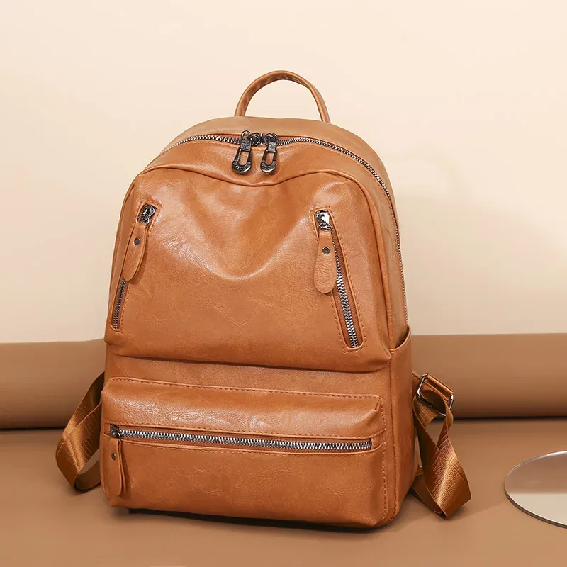 sac à dos multifonctionnel en cuir de vache de luxe pour femme, cartable de voyage, vintage, grande capacité, pour étudiant, nouvelle collection