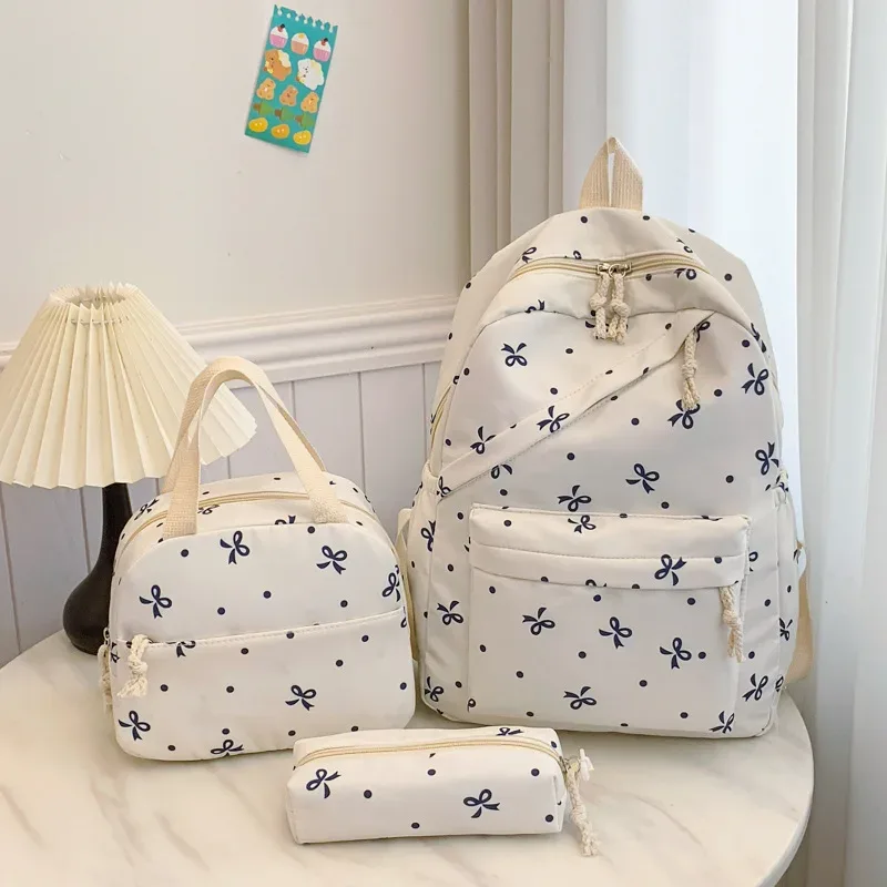 ensemble de 3 sacs à dos floraux pour la rentrée scolaire, légers, décontractés, pour voyages, école, étudiants, filles, femmes, imprimé papillon