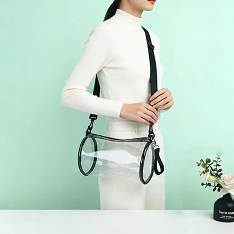 sac bandoulière transparent laser tendance pour femme, mini sac à main cylindrique pour les voyages et les sorties nocturnes