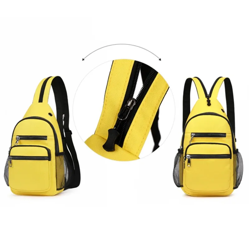 petit sac à dos unisexe à bandoulière, polyvalent, étanche, sac à bandoulière de poitrine, voyage randonnée, sac de jour de grande capacité