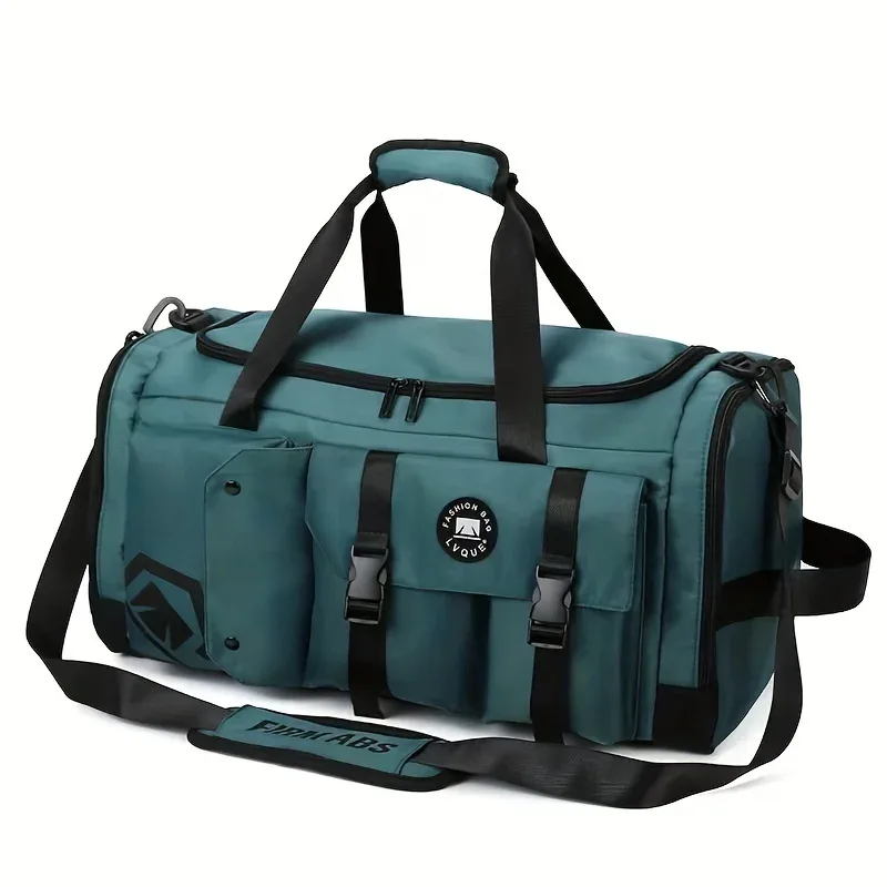 nouveau sac de voyage grande capacité 2025, compartiment séparé pour chaussures, sac de sport et de gym avec fermeture éclair pour séparation sec/humide