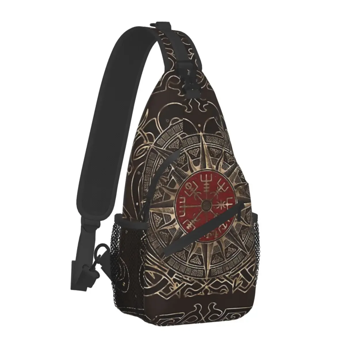 mythologie nordique viking sac à bandoulière sport arbre de vie triquetra sac de poitrine unisexe femmes homme mode épaule sacs à dos voyage