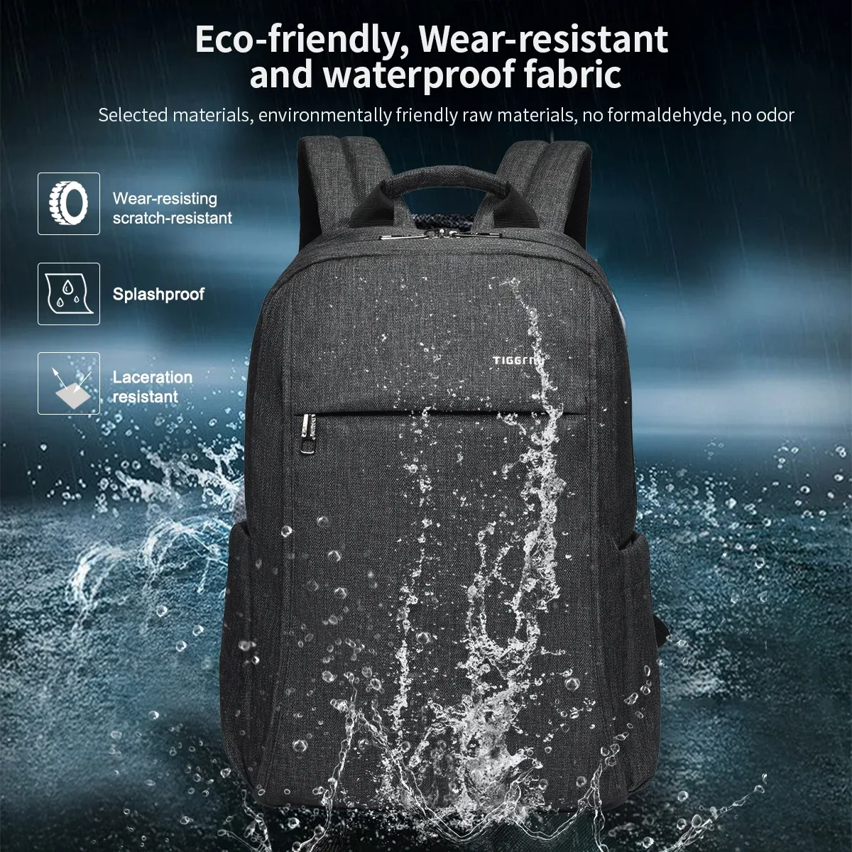tigernu voyage sac à dos hommes usb port de chargement école sac à dos sacs pour hommes sac à dos mâle cartable en plein air sac à dos pour ordinateur portable adolescents
