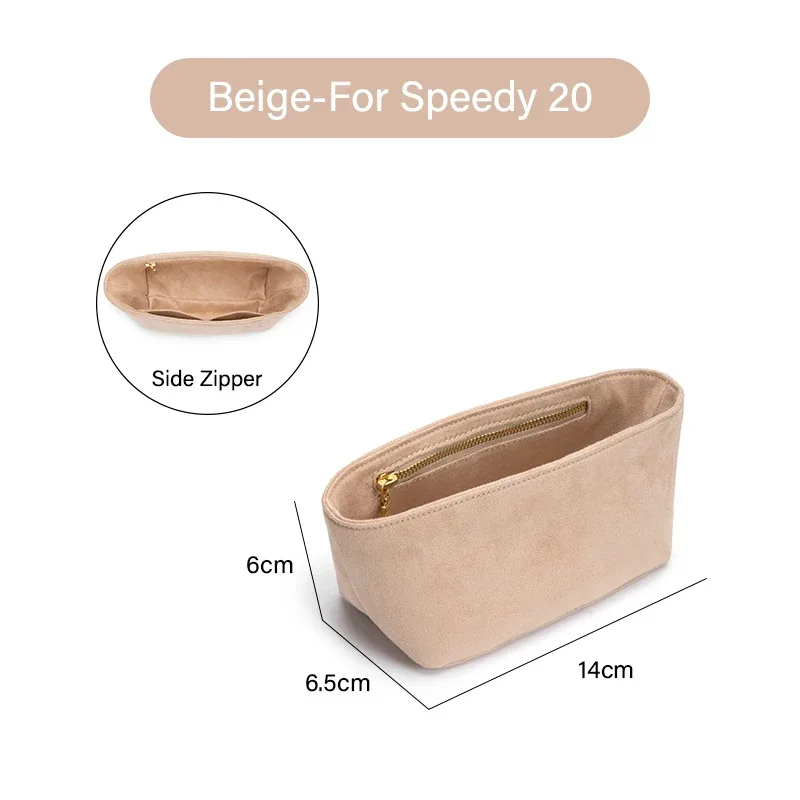 wuta original sac en velours organisateur pour lv speedy 20 25 30 35 sac à main insérer sac à main sac intérieur portable voyage stockage sacs de maquillage
