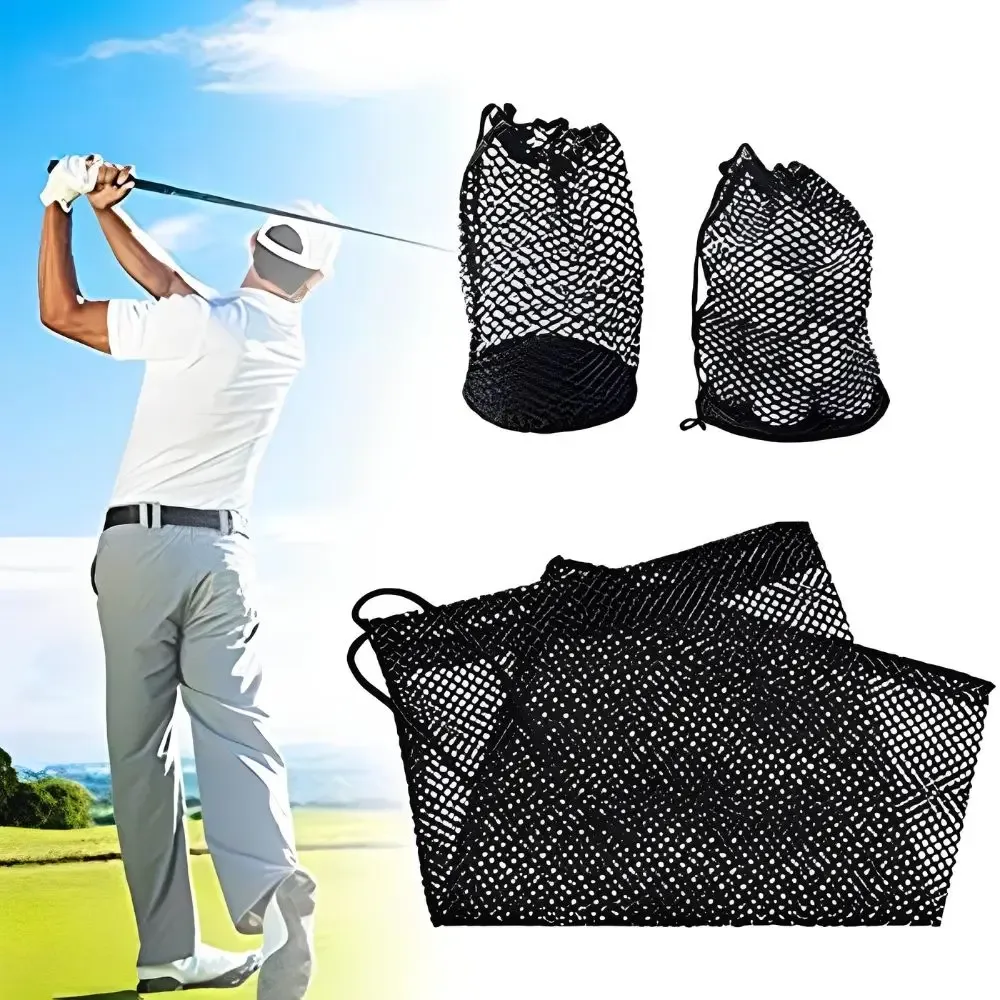 pochette de rangement respirante en maille noire avec cordon de serrage, 6 pièces, pour le golf, la natation, la lessive, le tri des petits objets artisanaux, ymy