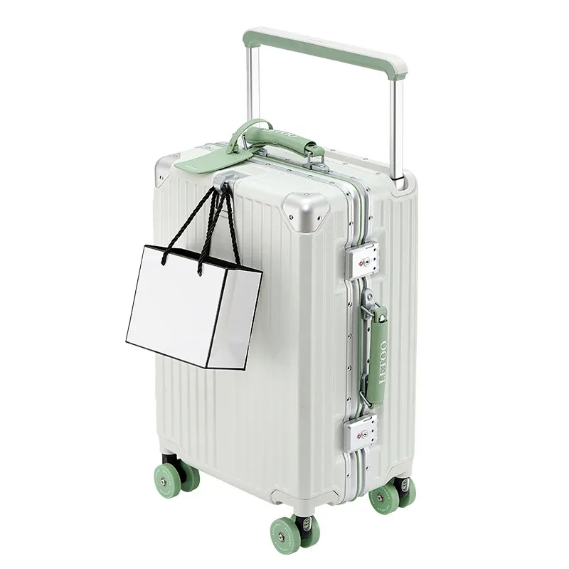 valise à poignée large avec porte-gobelet, valise de voyage, cabine, peintures tsa, serrure, sacs de voyage, boîte en cuir, 20 ", 24/26", nouveau