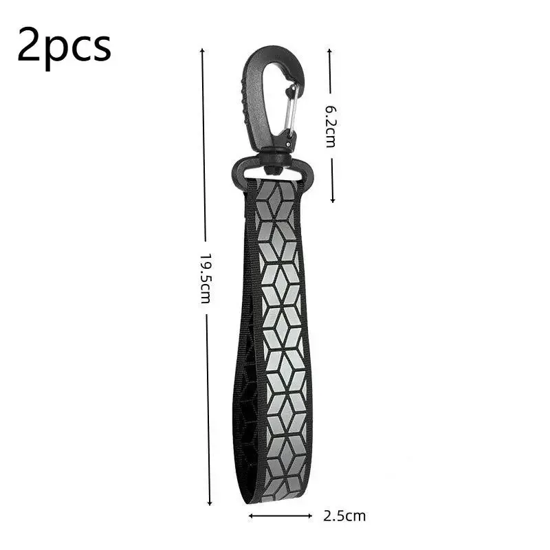 sangles de sécurité réfléchissantes haute visibilité, 2 pièces, avec clips mousquetons robustes, pour sac à dos de cyclisme et de randonnée