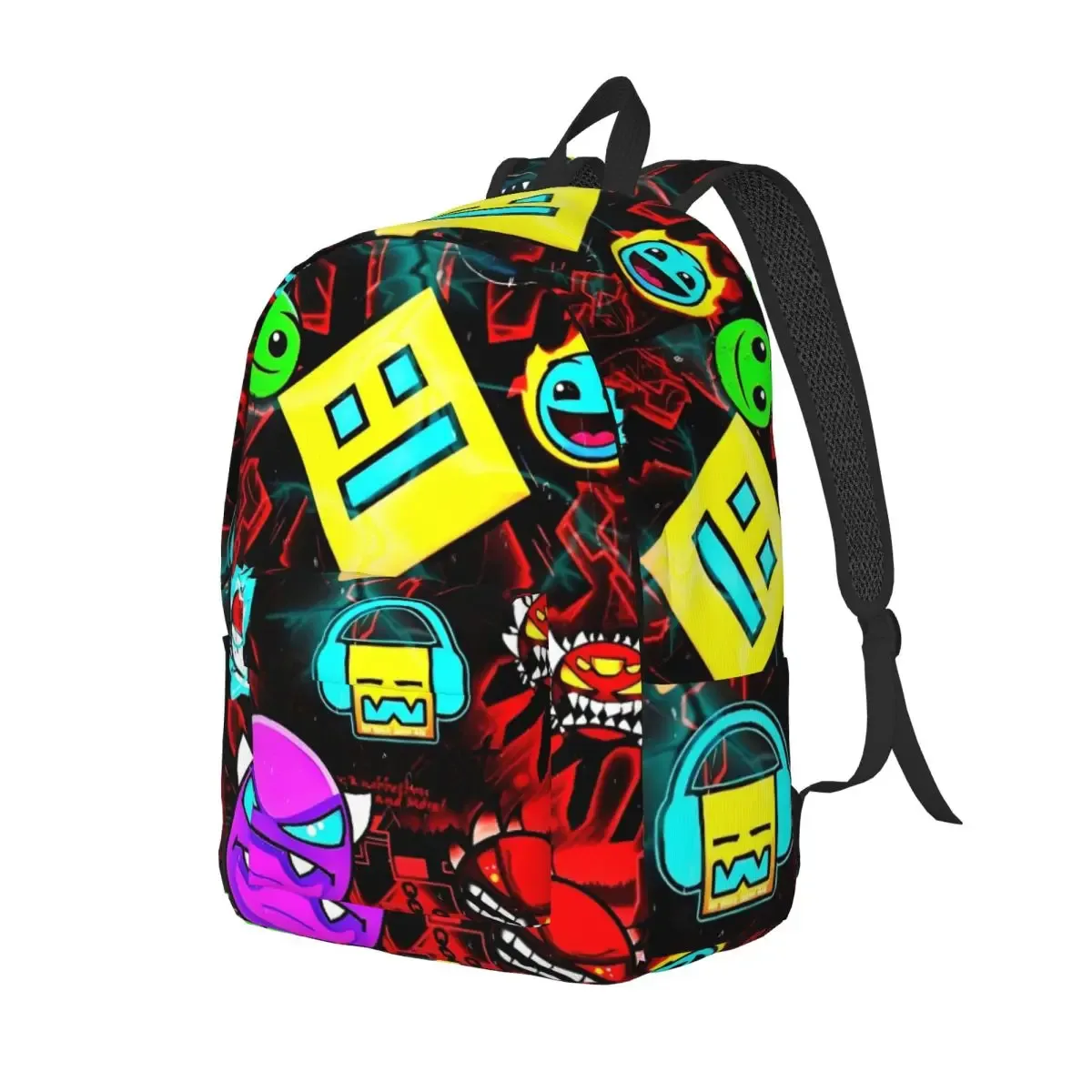 géométrie cube gaming dash sac à dos pour hommes femmes adolescent lycée affaires sac à dos ordinateur portable toile sacs sport