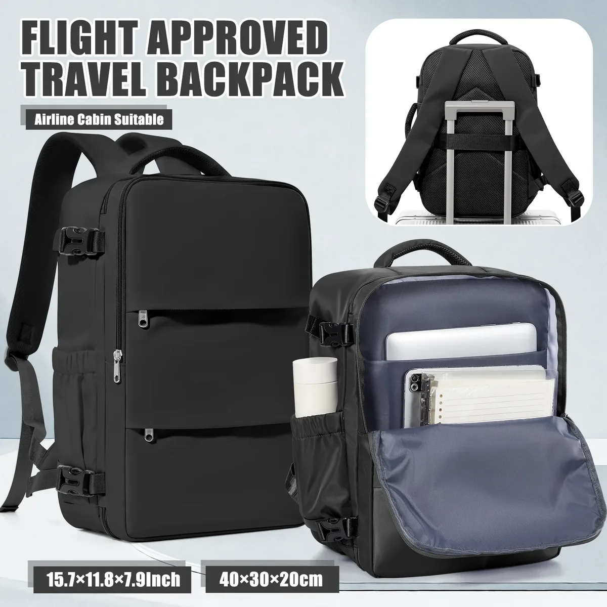 ryanair 40x30x20 sac à dos de voyage wizzair cabine avion valises cabine bagages à main sacs sac à dos étanche ordinateur portable packbag