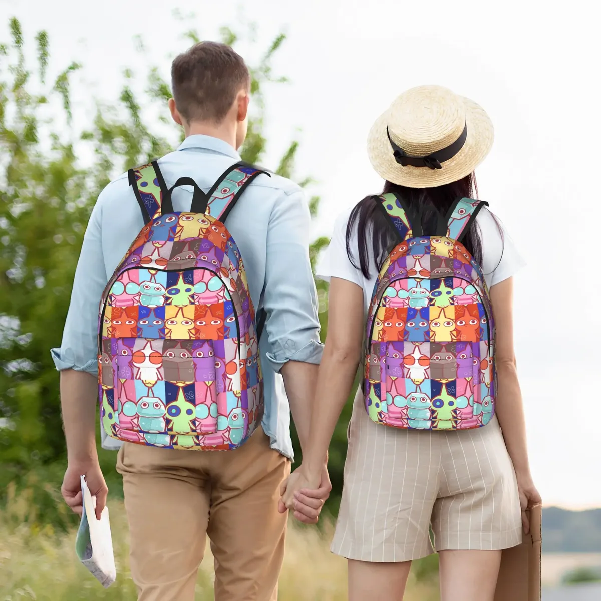 pikmins cool backpack, sac à dos léger pour étudiants, sac à dos pour jeux vidéo, pour hommes et femmes, sacs en toile pour ordinateur portable