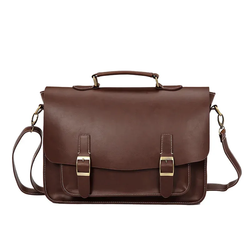 gumst-sac à main en cuir pu pour homme, sacoche de voyage, fourre-tout d'affaires, décontracté, à bandoulière