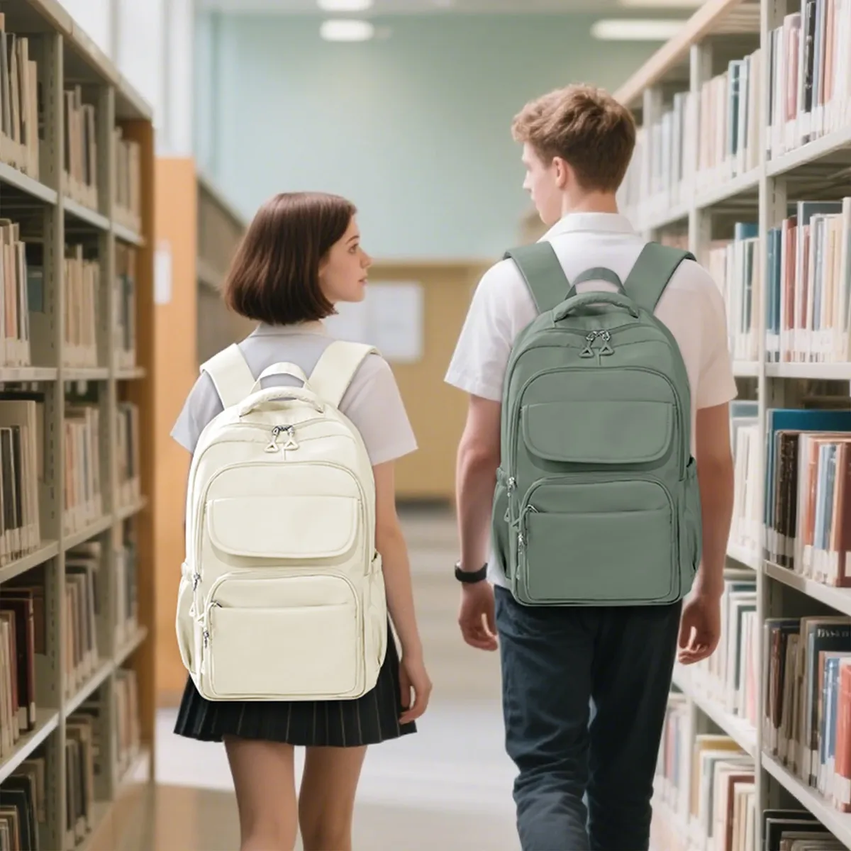 sacs à dos pour ordinateur portable 15,6 pouces, cartable d'école primaire pour filles et garçons du premier cycle du secondaire, grands sacs à livres pour adolescents
