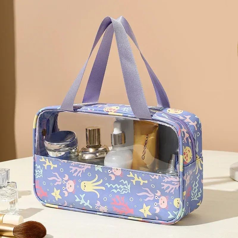 trousse de toilette femme 3 pièces translucide grande capacité – sacs de voyage essentiels pour cosmétiques et articles de bain