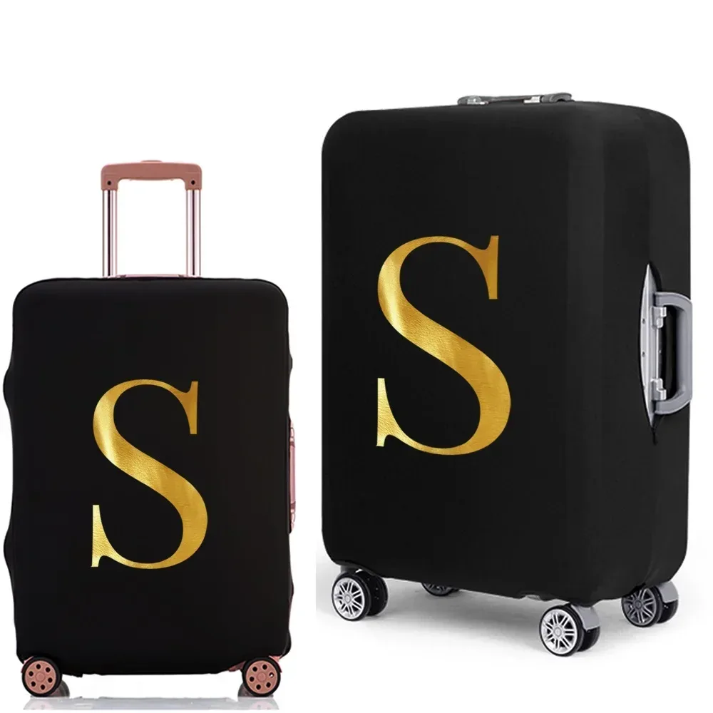 housse de protection pour bagages avec lettres imprimées, étui de protection plus épais pour valise, étui anti-poussière élastique pour accessoires de voyage de 18 à 32 pouces