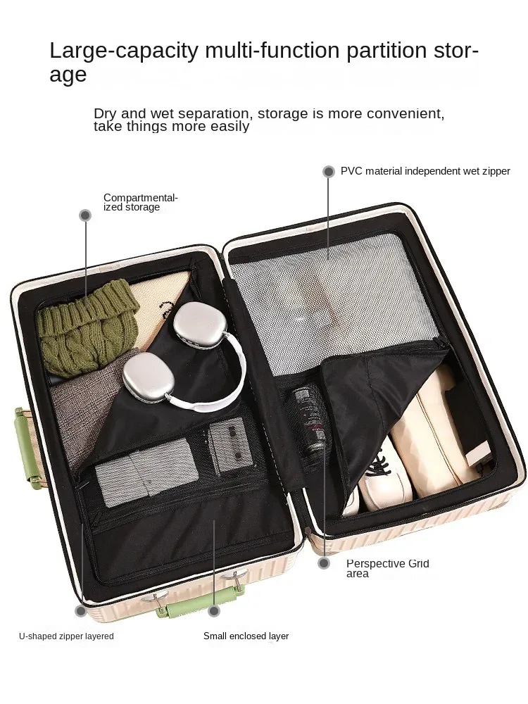 valise trolley large ko-ku fat box 2026, nouvelle valise de voyage 20 pouces pour cabine, valise grande capacité 30 pouces avec roues injectées