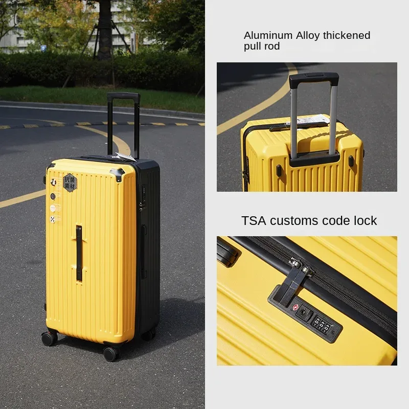 valise de voyage surdimensionnée de 28/30/36/50 pouces avec cinq roues tournantes, boîtier embarqué de 20 pouces, bagages à roulettes de grande capacité pour pc