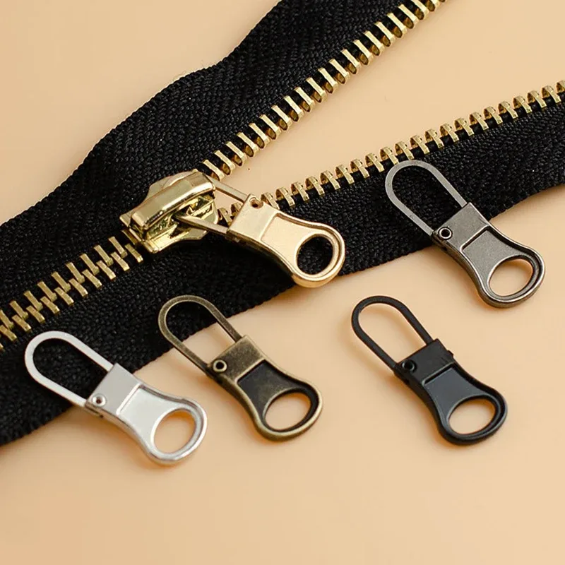 extracteur de fermeture éclair détachable de remplacement, serrure pour veste, robe, sac à bagages, kit de réparation de tête de fermeture éclair en métal, bricolage