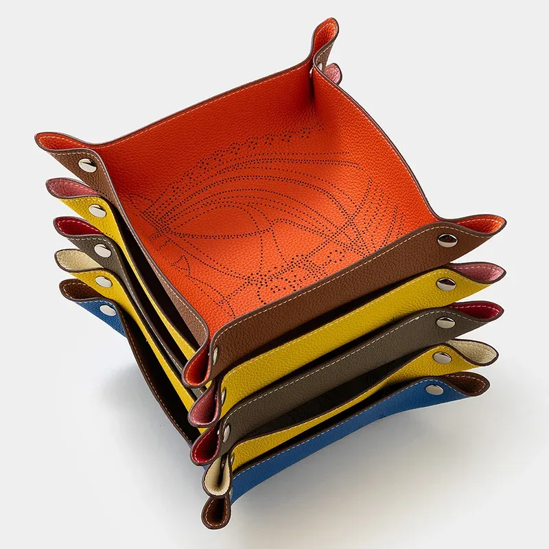 Plateau à bijoux en cuir de luxe en forme de tête de cheval, plateau de rangement en cuir PU pour clés, colliers, organisateur de bureau à domicile