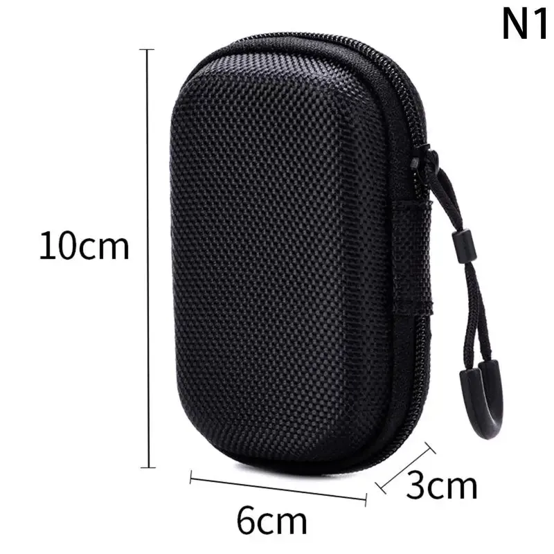 mini étui de rangement rigide en eva, organisateur portable pour petits accessoires électroniques, sac de transport pour voyage, noir