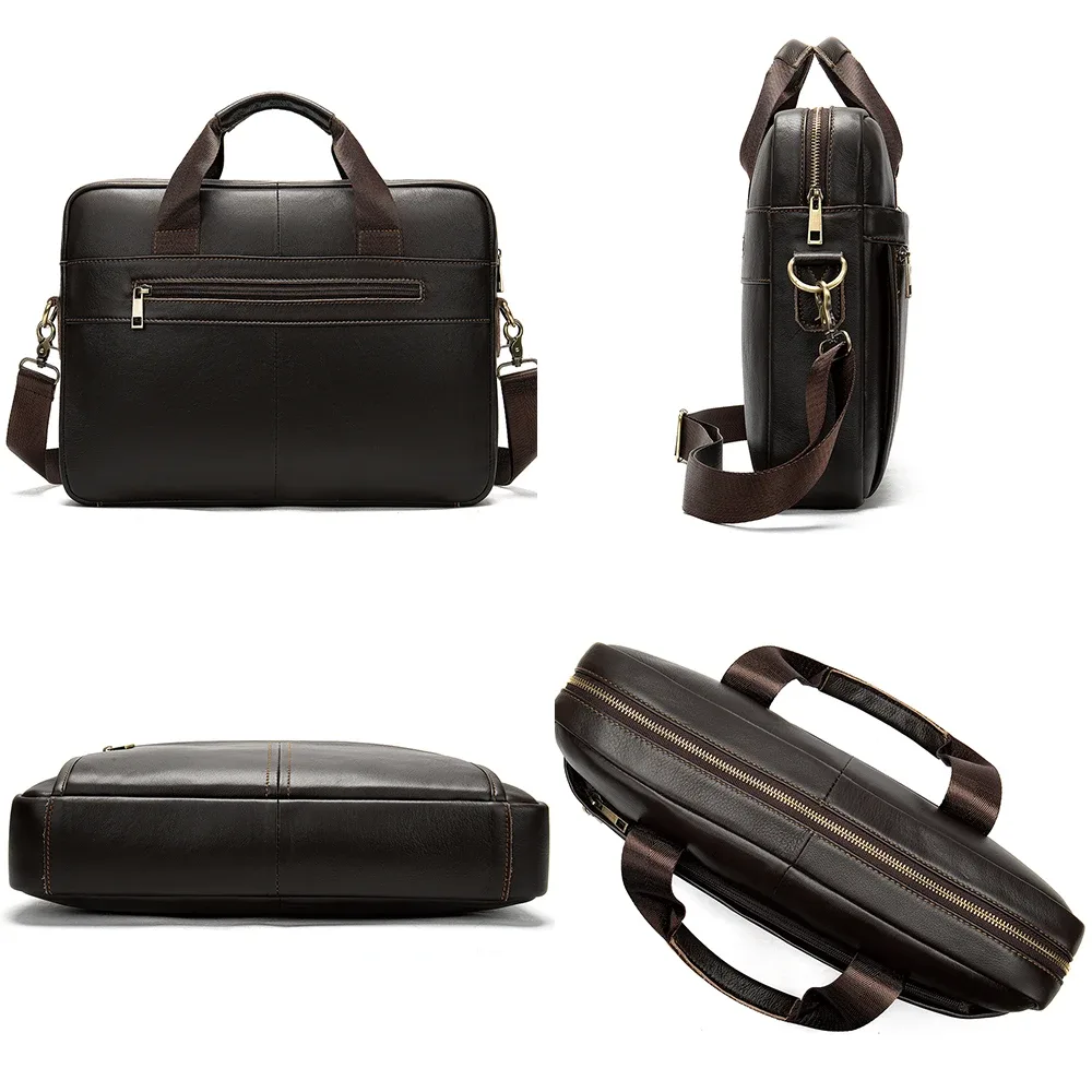 westal-sac messager en cuir véritable pour homme, étuis à bombes, sac pour ordinateur portable 14 en effet, sacs d'affaires de bureau pour document, 8572