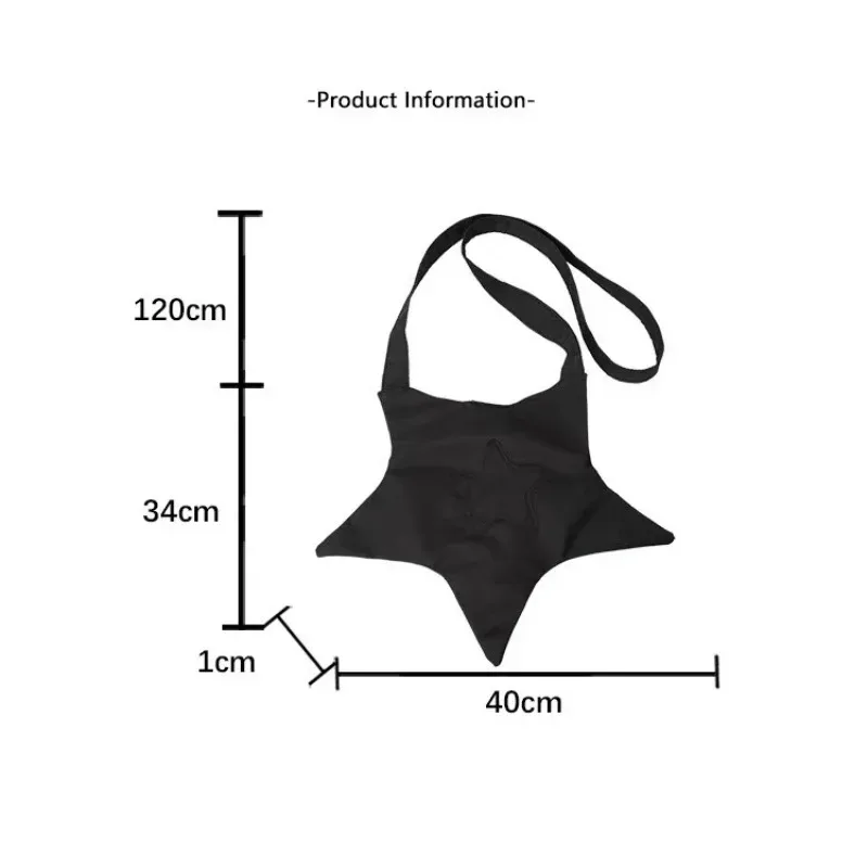 sac fourre-tout en forme d'étoile pour femmes, sac à bandoulière décontracté et mignon en polyester doux, sac à main esthétique streetwear harajuku multi-usage