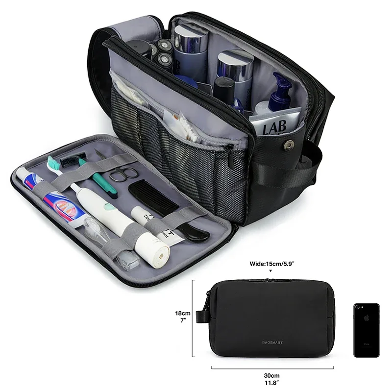bagsmart – trousse à cosmétiques pour femmes, kit dopp étanche pour voyage, trousse de toilette légère pour hommes, trousse de maquillage, nécessaire de voyage