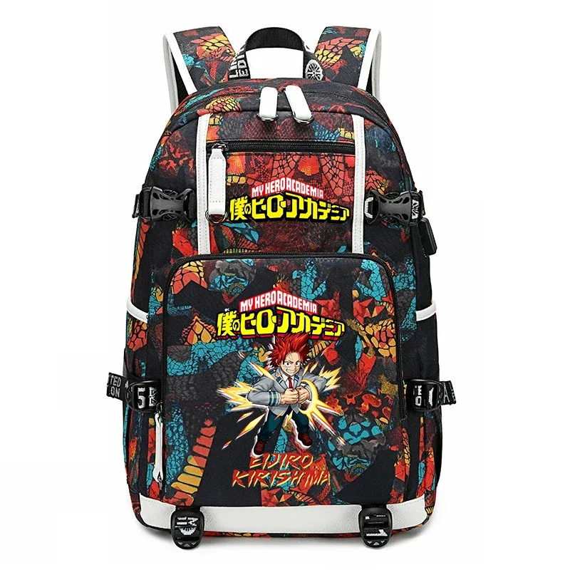 sac à dos d'école imprimé my hero academia, sac à dos unisexe de grande capacité pour garçons et filles, sac à dos de voyage décontracté