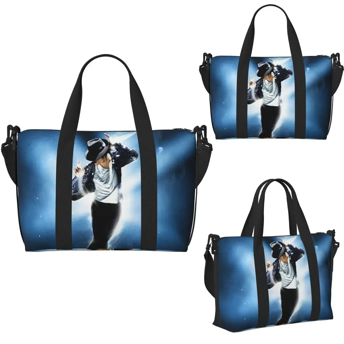 michael jackson musiciens chanteurs danseurs sac de voyage de plage sacs fourre-tout de grande capacité pour le sport femmes shopping sac à bandoulière