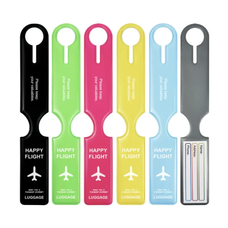 étiquettes de bagage de voyage, housses de protection pour étiquettes d'identification de valise, porte-étiquettes de bagage, étiquettes d'embarquement, étiquettes portables, accessoires de voyage tendance