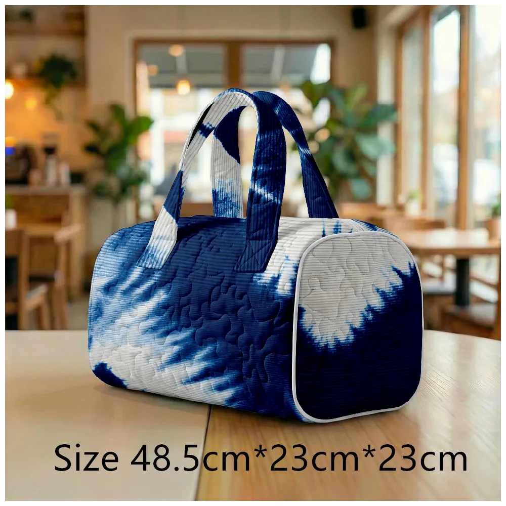 sac fourre-tout matelassé tendance pour femme, imprimé tie-dye aquarelle, sac à bandoulière bohème chic pour la plage, les voyages, la gym, le camping, bagage à main