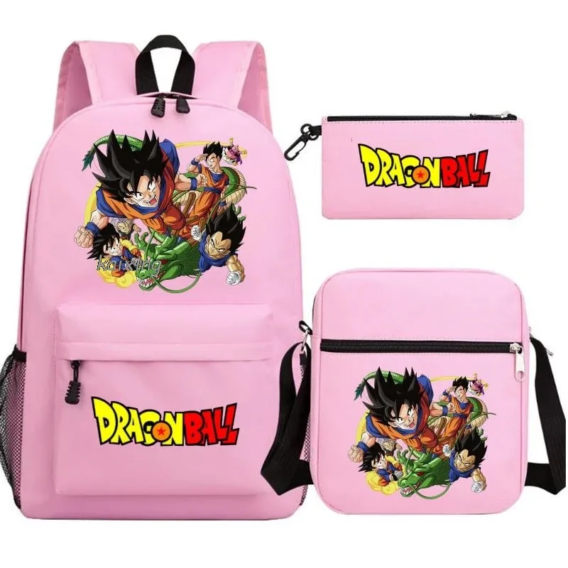 sacs d'école imprimés anime dragon ball, sac à dos camouflage pour ordinateur portable, cartable pour adolescents garçons et filles, 3 pièces/ensemble, cadeau de rentrée scolaire