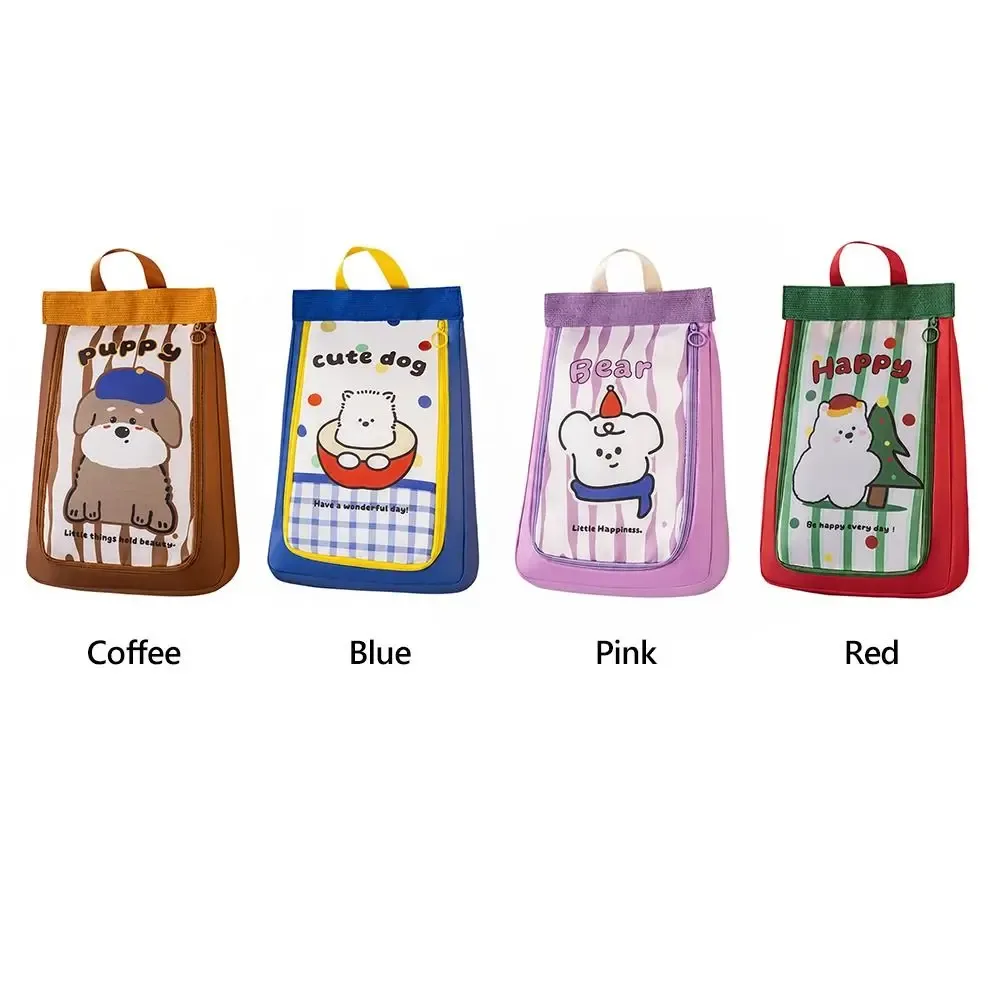 sac à chaussures double couche pratique, sac de rangement de chaussures à main avec animaux de dessin animé, sac à chaussures de voyage épais et séparé, solution de rangement