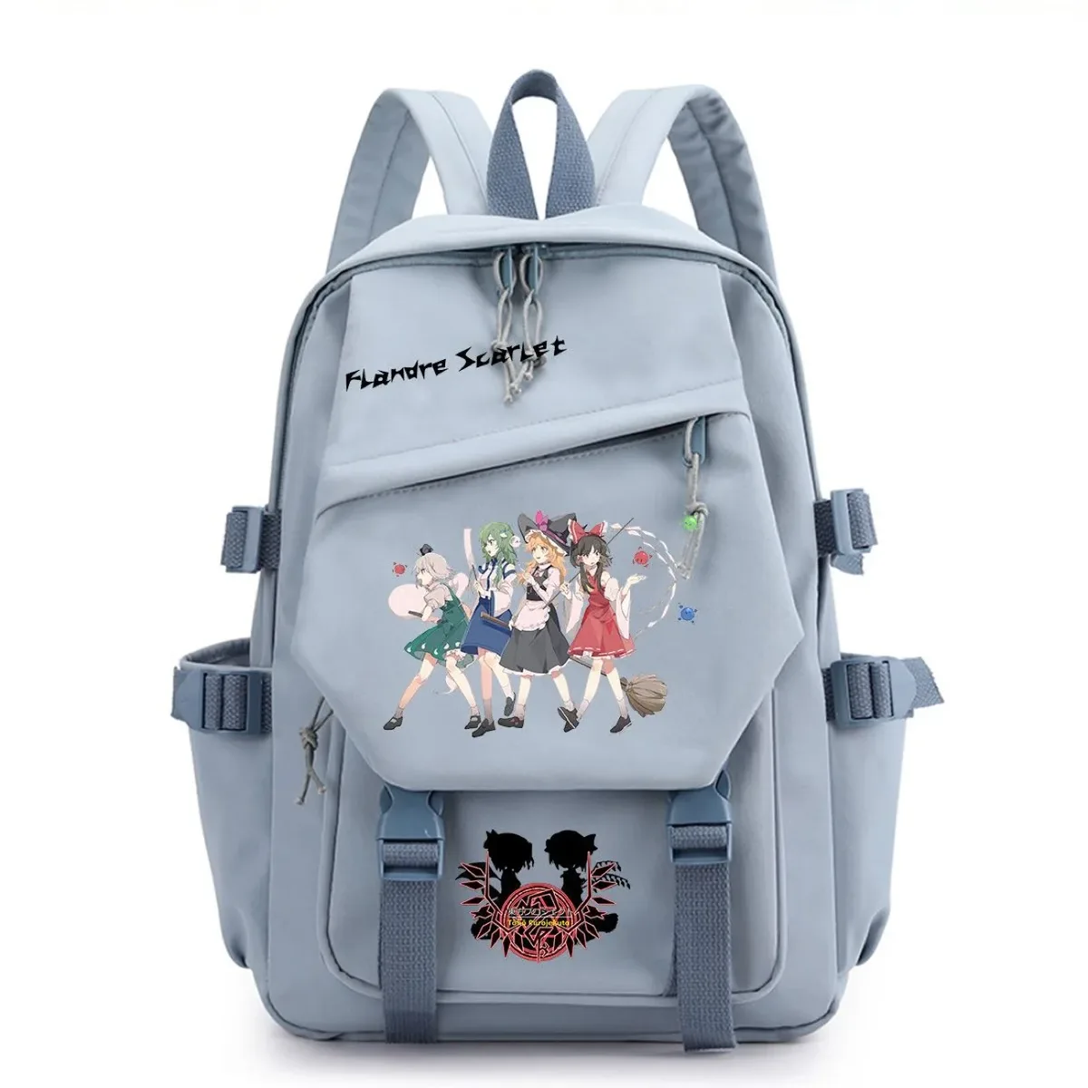 sac à dos touhou project sac à dos de voyage de grande capacité pour étudiants, imprimé dessin animé hakurei reimu kirisame marisa