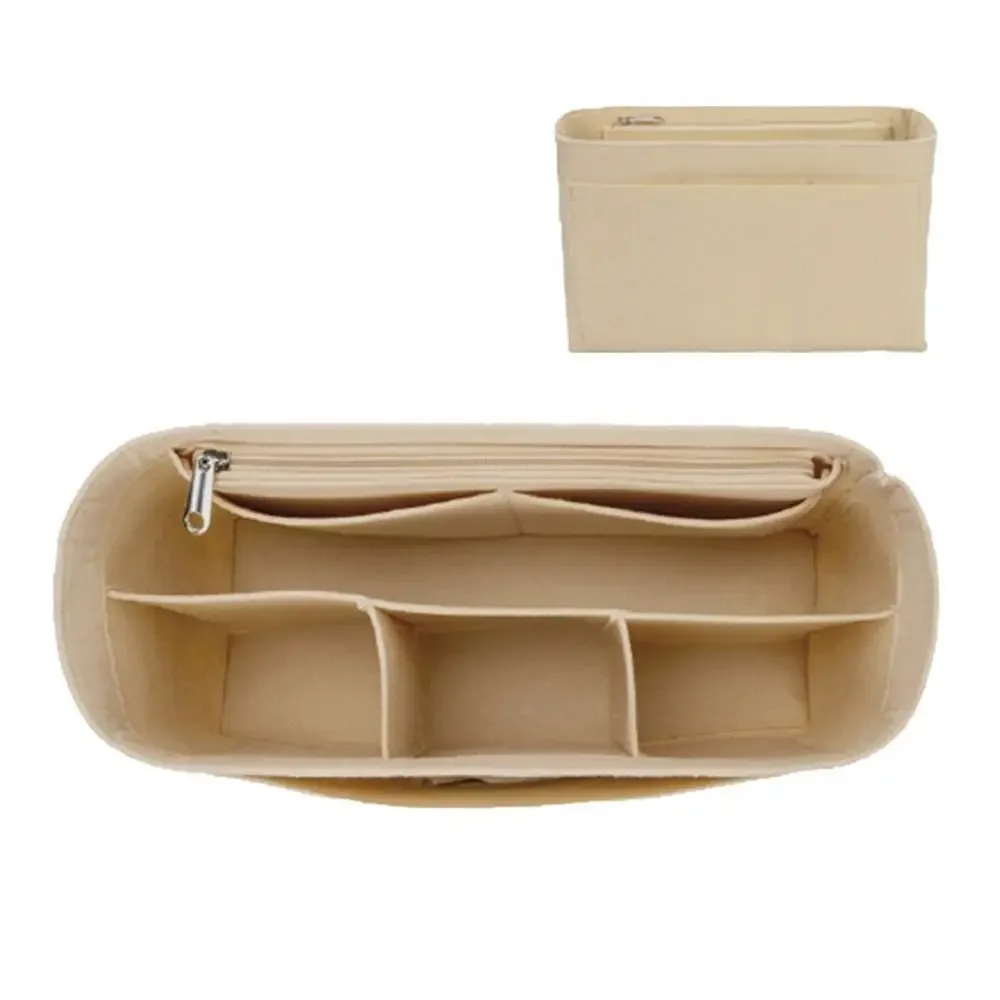 sac d'insertion en feutre grande capacité avec fermeture éclair, organisateur de sac à main multi-poches pour lv speedy25/30/35/gentlewoman