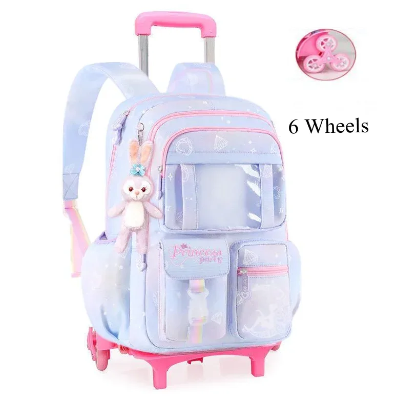 sac à dos à roulettes pour filles, cartable à roulettes