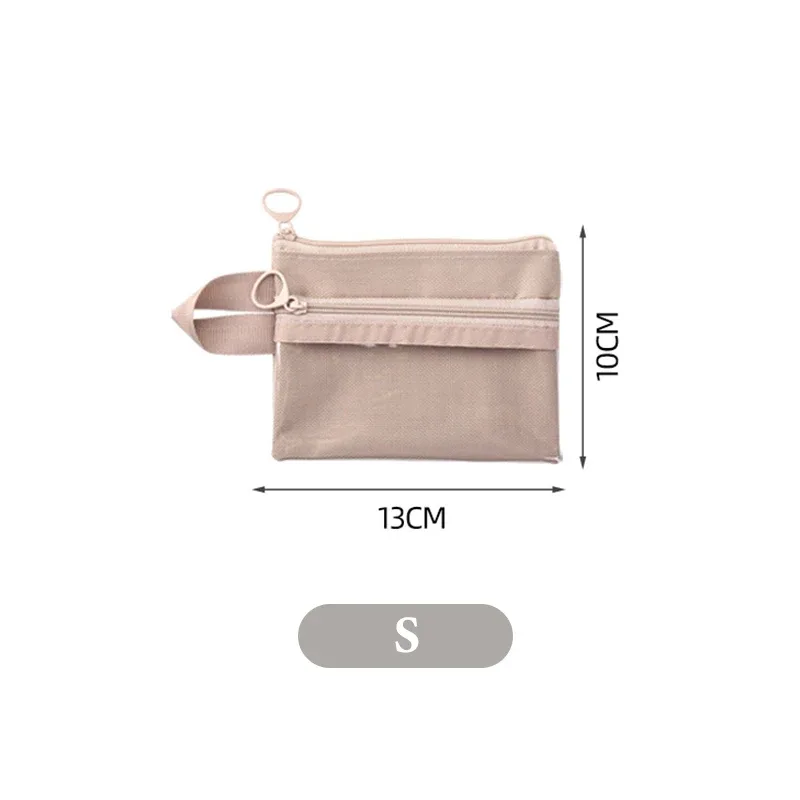 sac de rangement transparent simple, portable de voyage, étanche, double couche, pochette de toilette à fermeture éclair, câble de données, carte de bijoux, maquillage