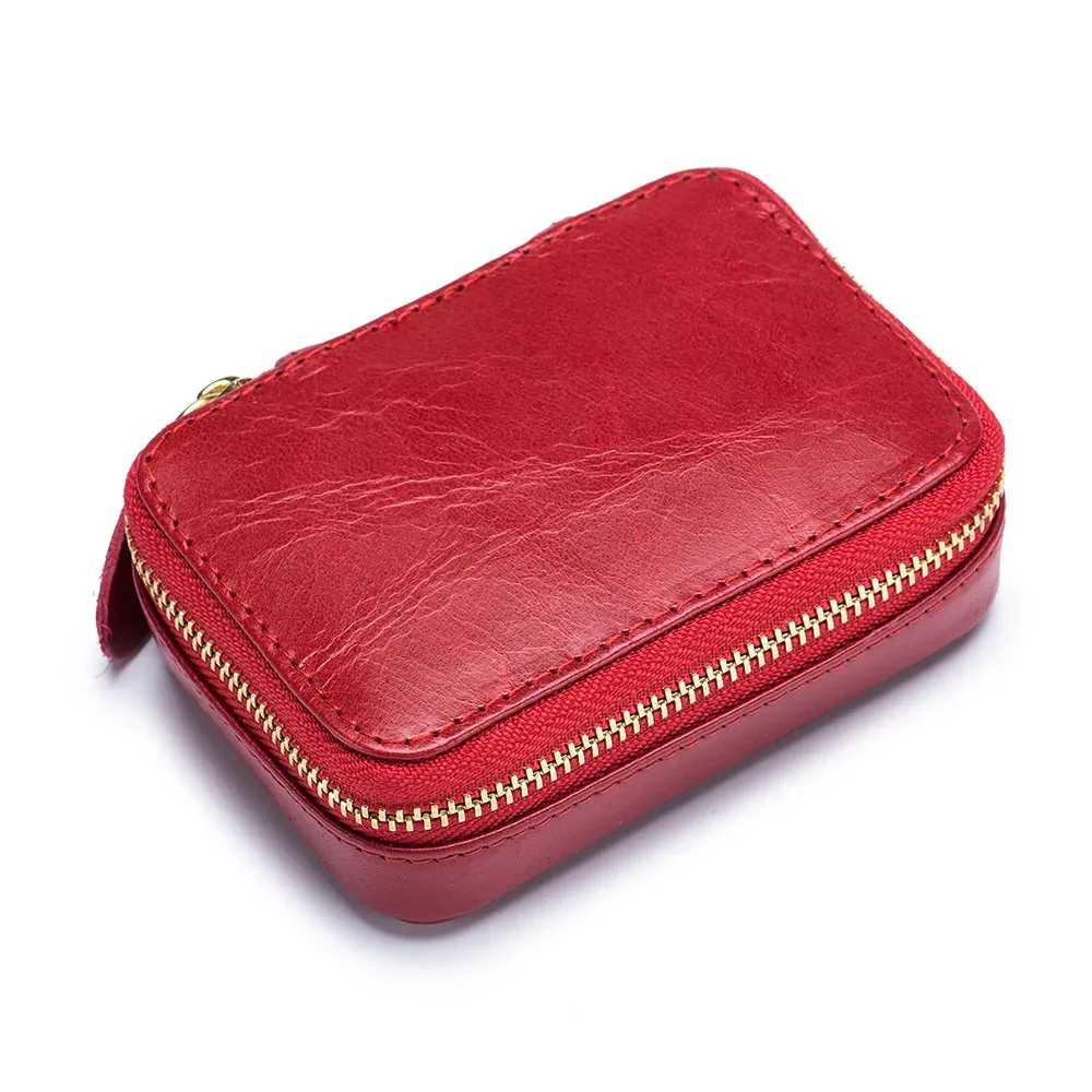 petit sac carré en cuir véritable pour rouge à lèvres, avec miroir, sac de maquillage mignon en cuir de vache pour boîte à bijoux pour femmes, mini sac de rangement pour pièces de monnaie
