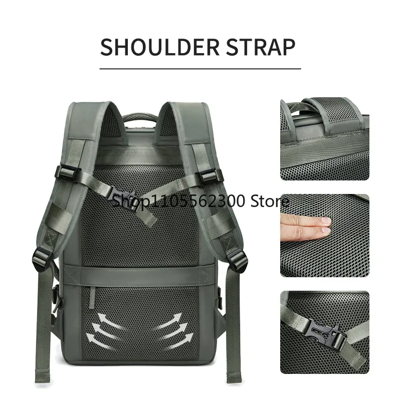sac à dos de voyage pour hommes et femmes, extensible, 39l, pour randonnée, ordinateur portable, chargement usb, 17 pouces, étanche, pour l'école