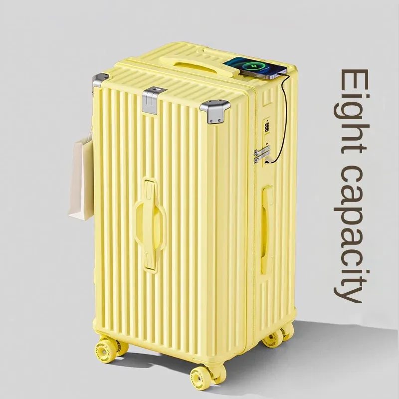 Valise multifonctionnelle de grande capacité de 30/ 32 pouces, boîtier de chariot pour étudiants, étui de voyage PC Durable avec roues absorbant les chocs