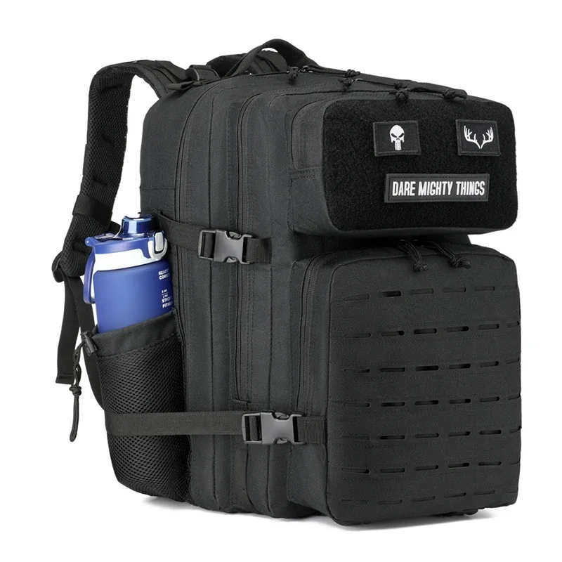 Sac à dos de randonnée Molle 45L pour homme avec support pour bouteille, sac de randonnée extérieur, sac à dos de fitness
