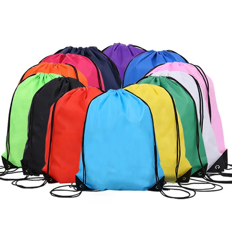 sac à dos portable en nylon avec cordon de serrage pour usage quotidien, voyage, plage, camping, sports de plein air, imperméable