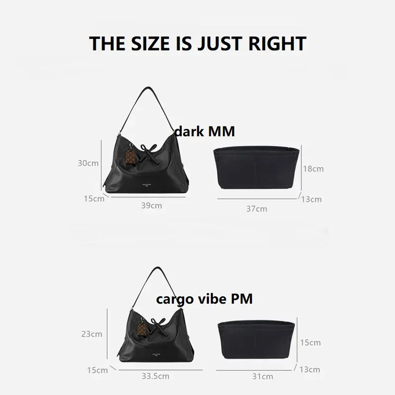 insert organisateur de sac intérieur pour lv carryall cargo vibe pm foncé mm diviseur shaper compartiment de protection personnalisé