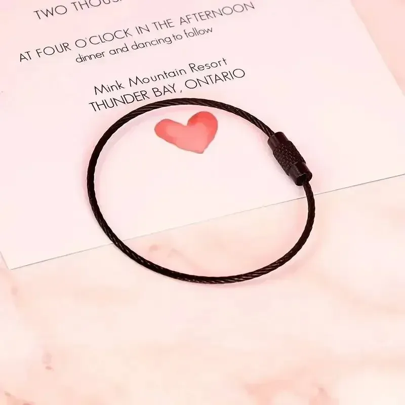 clip d'étiquette de bagage en fil d'acier inoxydable coloré, durable et facile à installer, parfait pour les voyages et l'utilisation quotidienne, 5-10 pièces