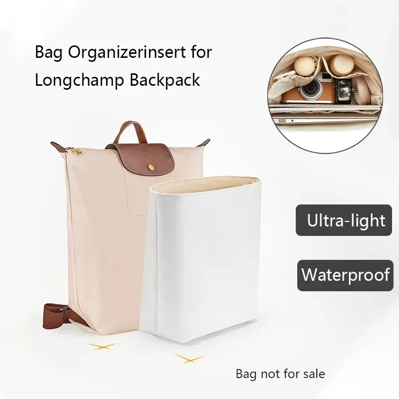 organisateur de sac à dos longchamp, insert imperméable pour sacs, rangement léger, support de sac, accessoires en papier dupont