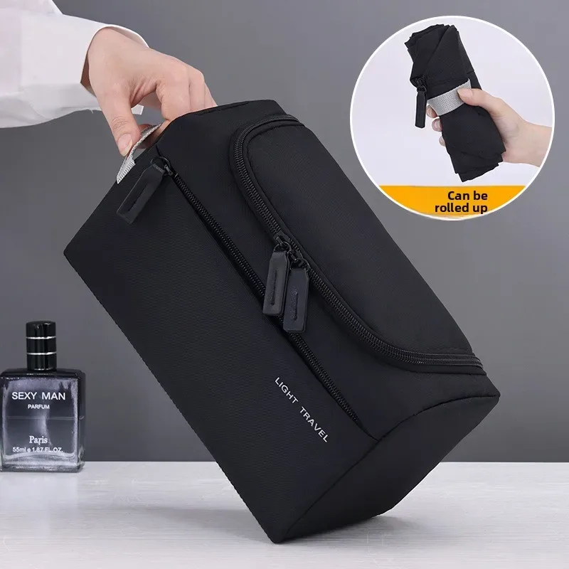 nouvelle trousse de toilette portable, ensemble de 3 pièces, essentiel pour les voyages, trousse de maquillage multifonctionnelle pour hommes, organisateur de cosmétiques, sac de rangement étanche