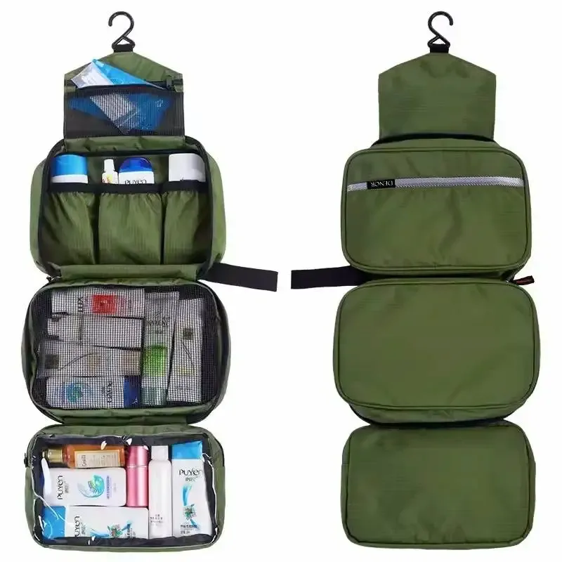 trousse de toilette suspendue pour hommes, grands sacs à cosmétiques imperméables, organisateur de voyage, articles de toilette pour dames, maquillage, toilettes, kit de salle de bain pliable